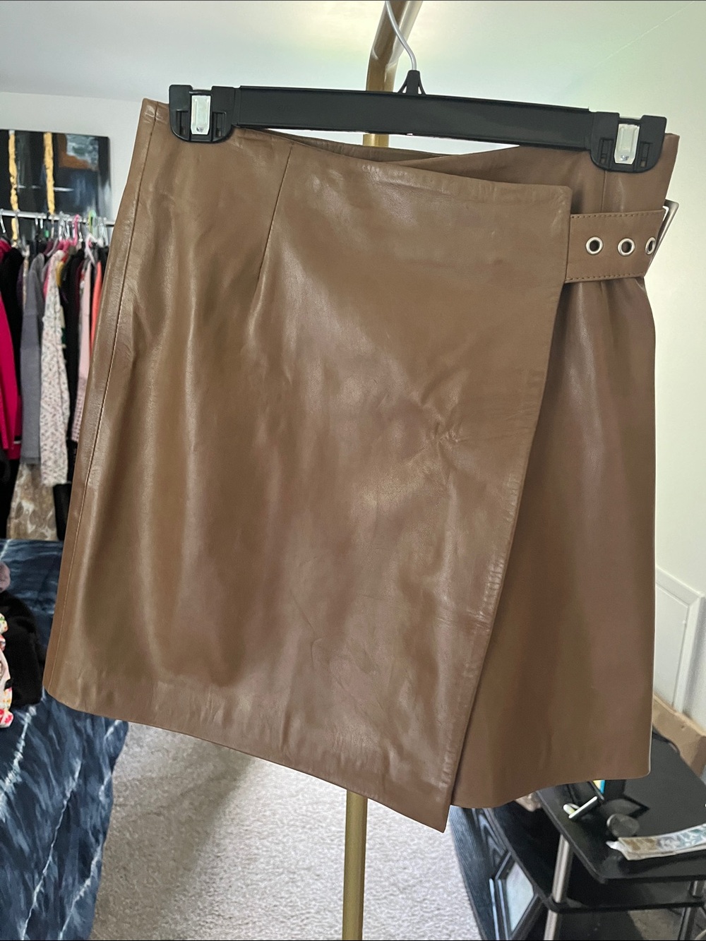 SYLVIE SCHIMMEL LEATHER SKIRT- Small